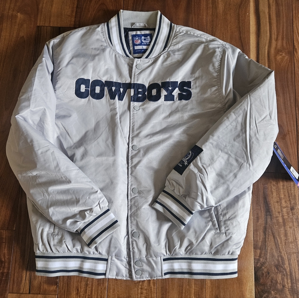 NWT NFL Cowboys Bomber Jacket, sz L